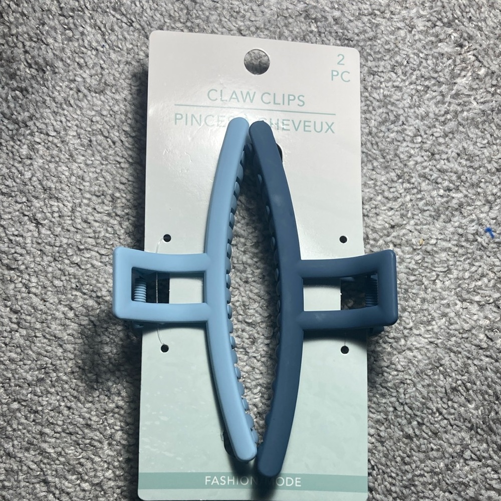 Blue H-Shaped Hair Clip Accessory